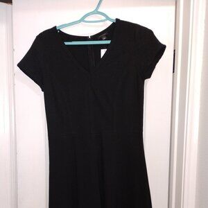 Black Fit & Flare Dress – Professionally Repaired Shoulders – Size S